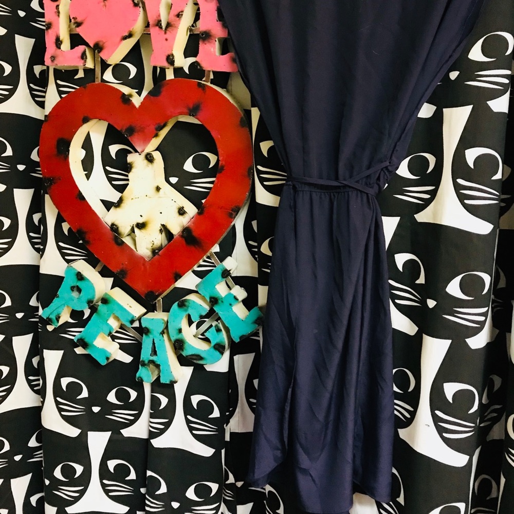 *5 for $25* Preloved Gap navy blue wrap dress SML - Picture 2 of 4